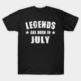 Legends are born in July Half Sleeves T-shirt