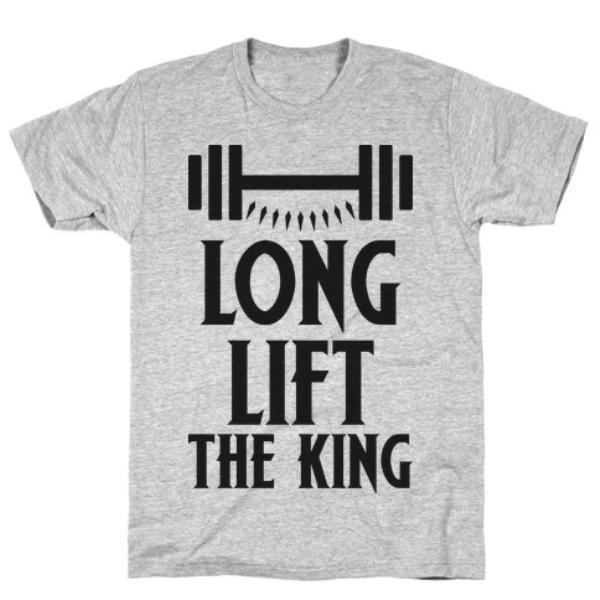 LONG LIFT THE KING GREY T-SHIRT