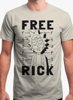 FREE RICK - RICK AND MORTY Gray T-shirt