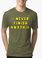 Never Finish Half Sleeves Melange T-shirt