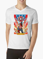 Dead Cap Half Sleeves V-Neck T-shirt