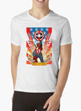 Dead Cap Half Sleeves V-Neck T-shirt