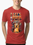 Lets Rock Half Sleeves Melange T-shirt