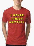 Never Finish Half Sleeves Melange T-shirt