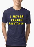 Never Finish Half Sleeves Melange T-shirt