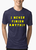 Never Finish Half Sleeves Melange T-shirt