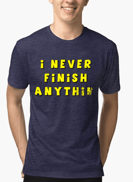 Never Finish Half Sleeves Melange T-shirt