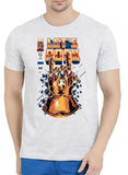 Lets Rock Half Sleeves Melange T-shirt