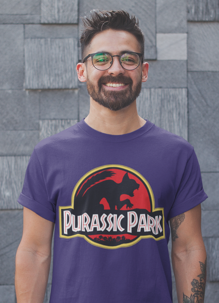 Purassic Park Shirt Cat Lover Funny Kitty Kitten Parody Dino Tshirt T-shirt