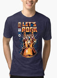 Lets Rock Half Sleeves Melange T-shirt