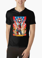 Dead Cap Half Sleeves V-Neck T-shirt
