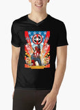 Dead Cap Half Sleeves V-Neck T-shirt