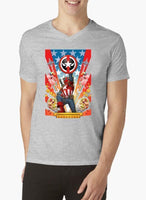 Dead Cap Half Sleeves V-Neck T-shirt
